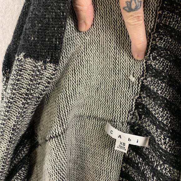 Womens Patchwork Open Knit Cardigan Sweater Sz S Fairy Grunge Boho‎ Wool Blend - Picture 4 of 12